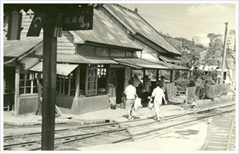 昔の財田駅の風景